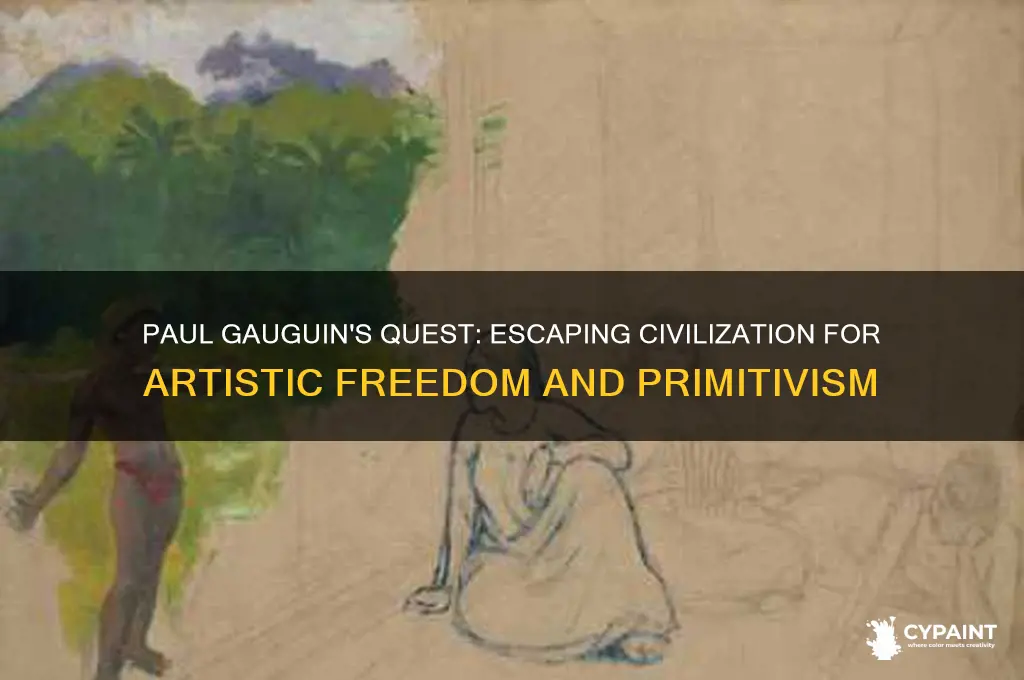 what did paul gauguin seek as a painter