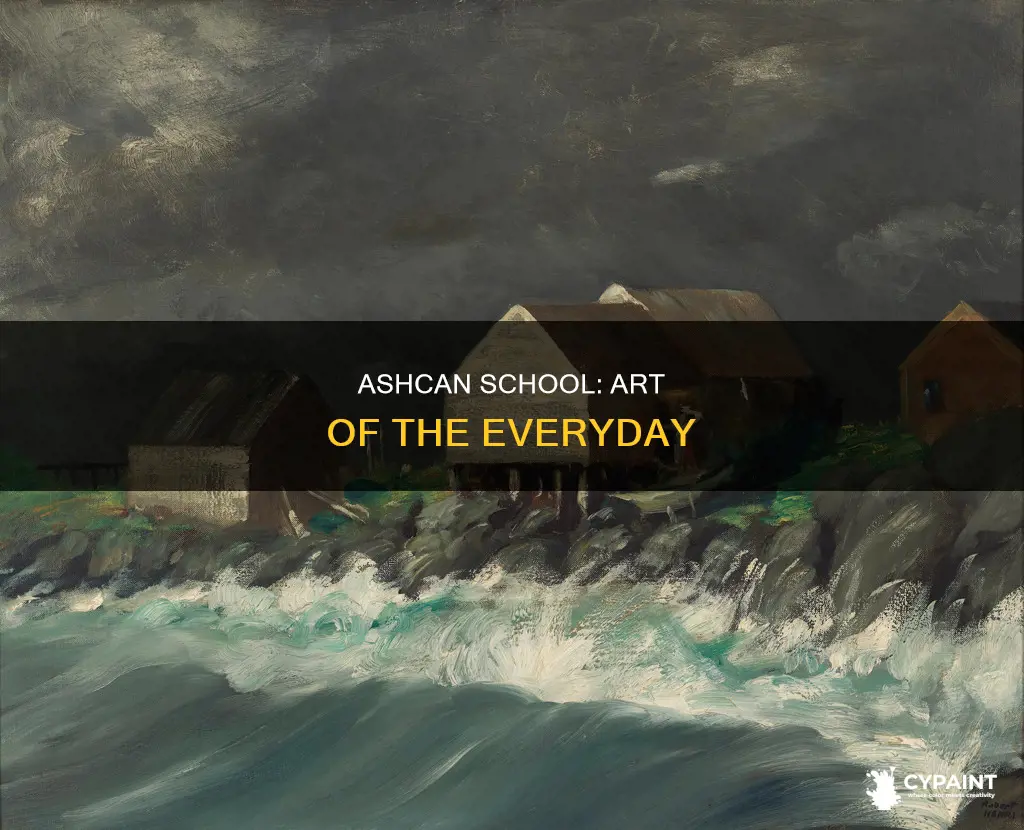 what did the ashcan school feature in its paintings