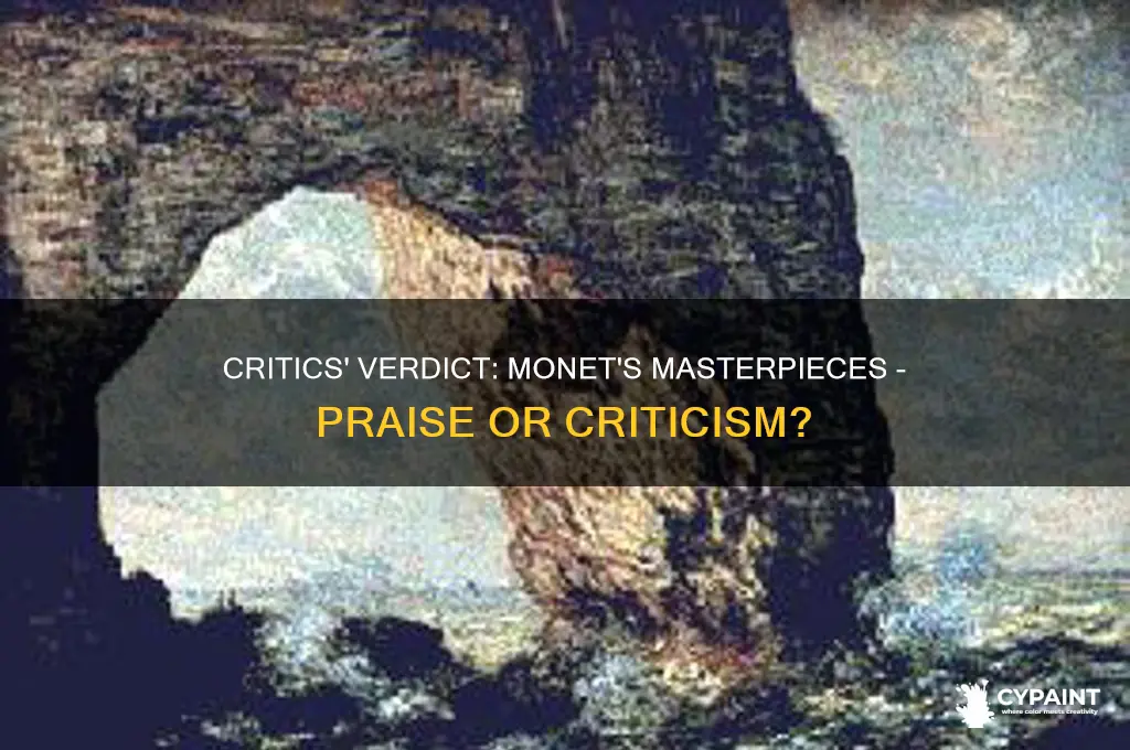 what did the critics think of monets paintings