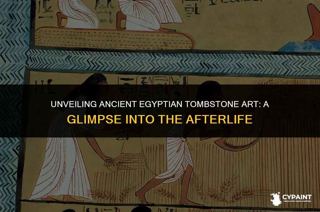what did they paint inside the tombstones in ancient egypt