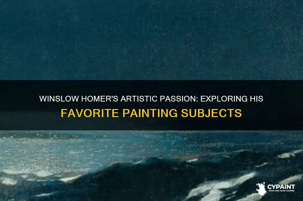 what did winslow homer enjoy painting the most