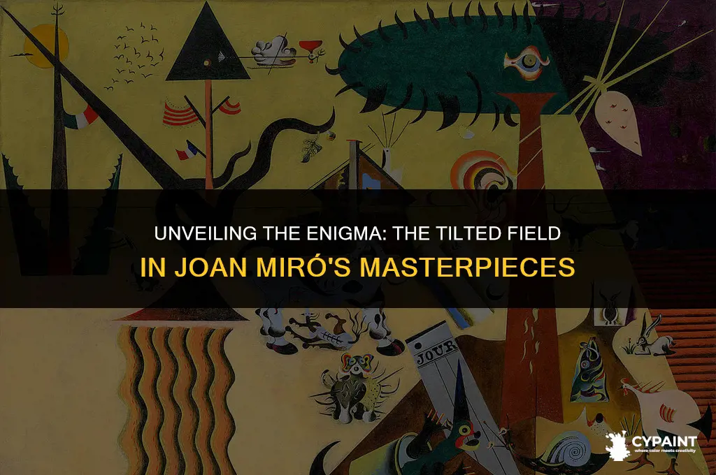 what dies the titlted field in juan miro