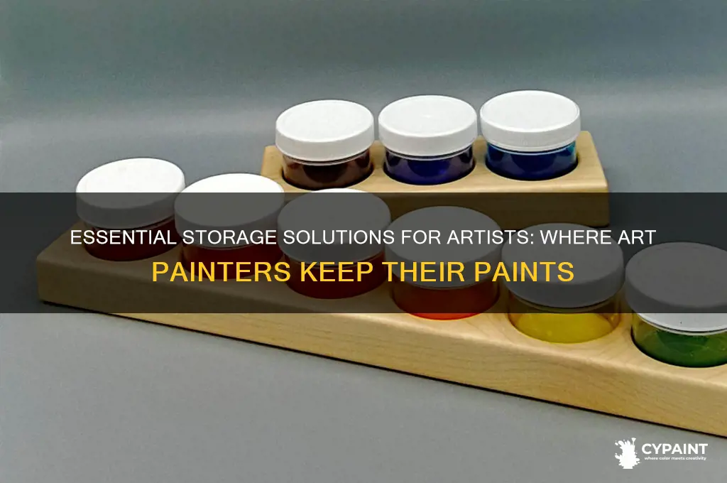 what do art painters store their paint in