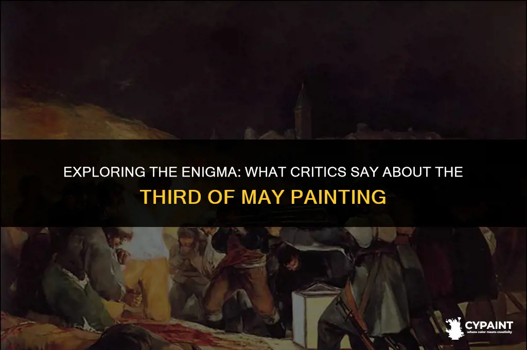 what do cricts say abot the third of may painting