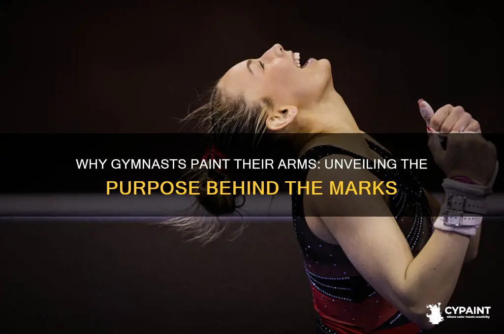 what do gymnasts paint on their arms sometimes