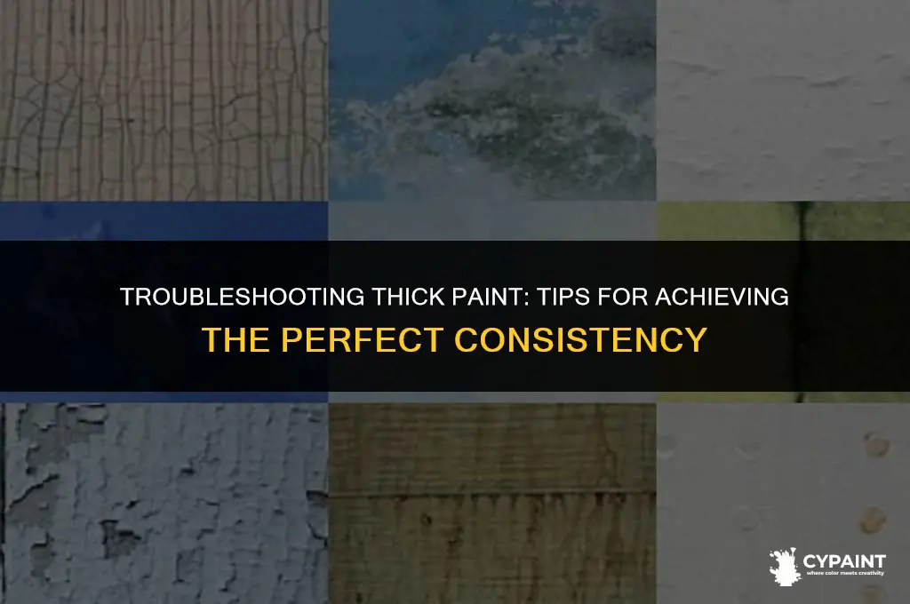 what do i do if my paint is too thick