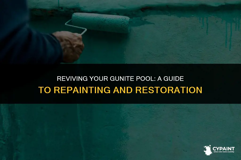 what do i do when gunite pool paint came off