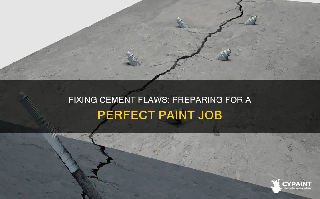 what do i repair cement with before i paint