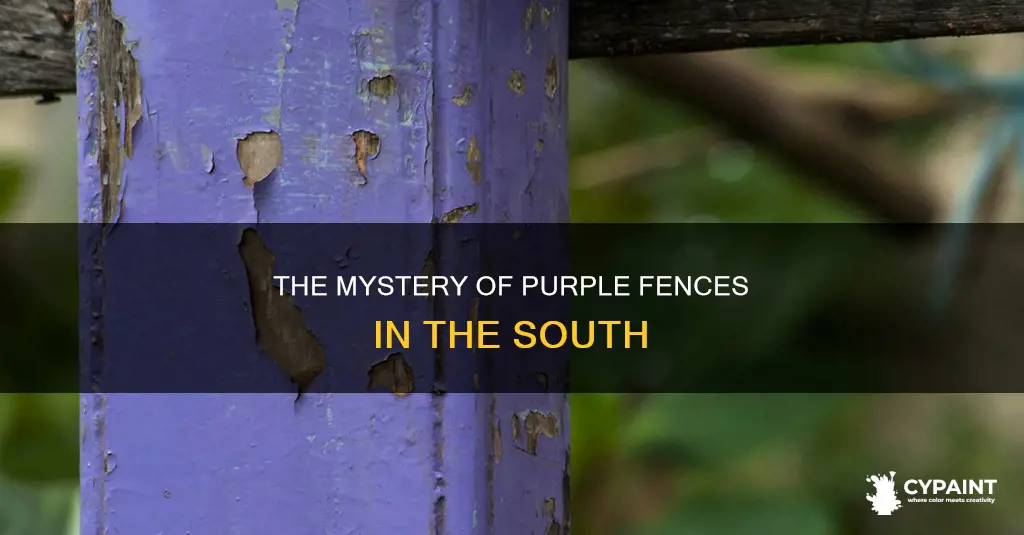 what do purple painted fences mean in the south