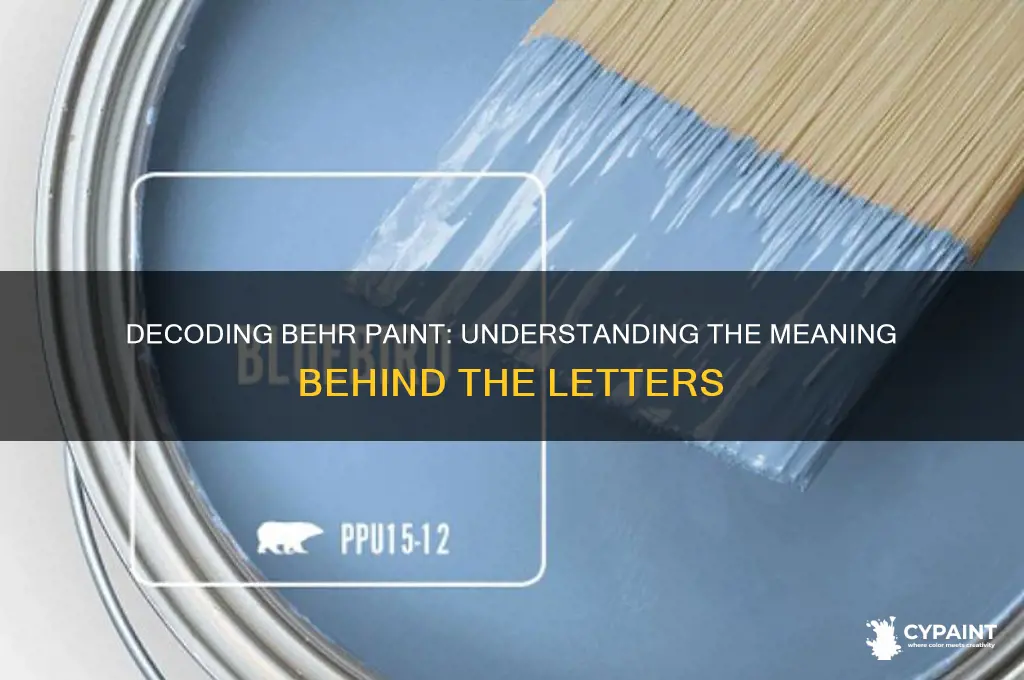 what do the letters mean in behr paint