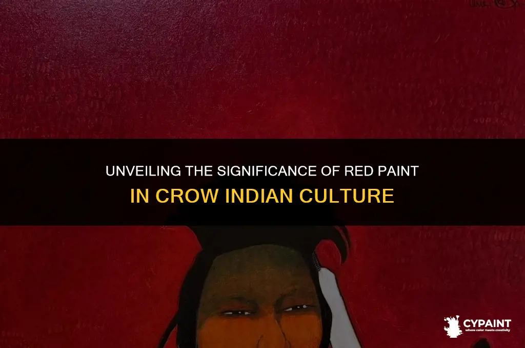what do the red paint around crow indians stand for
