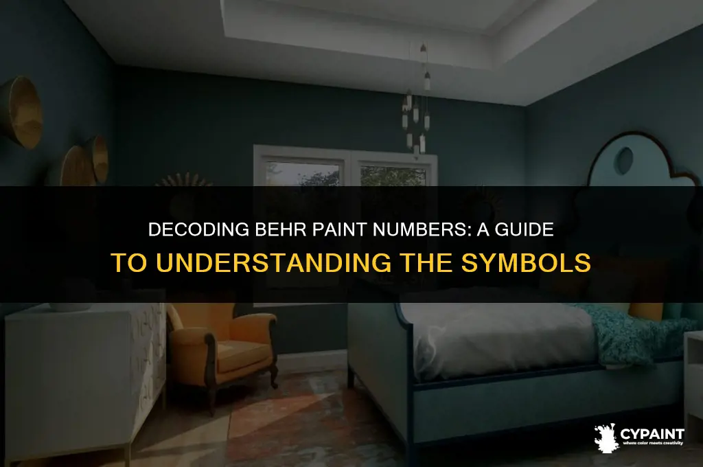 what do the symbols on the behr paint numbers mean