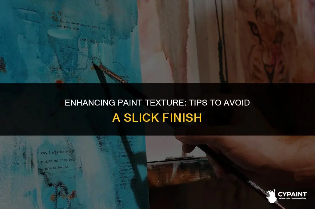 what do you add to paint to not be slick