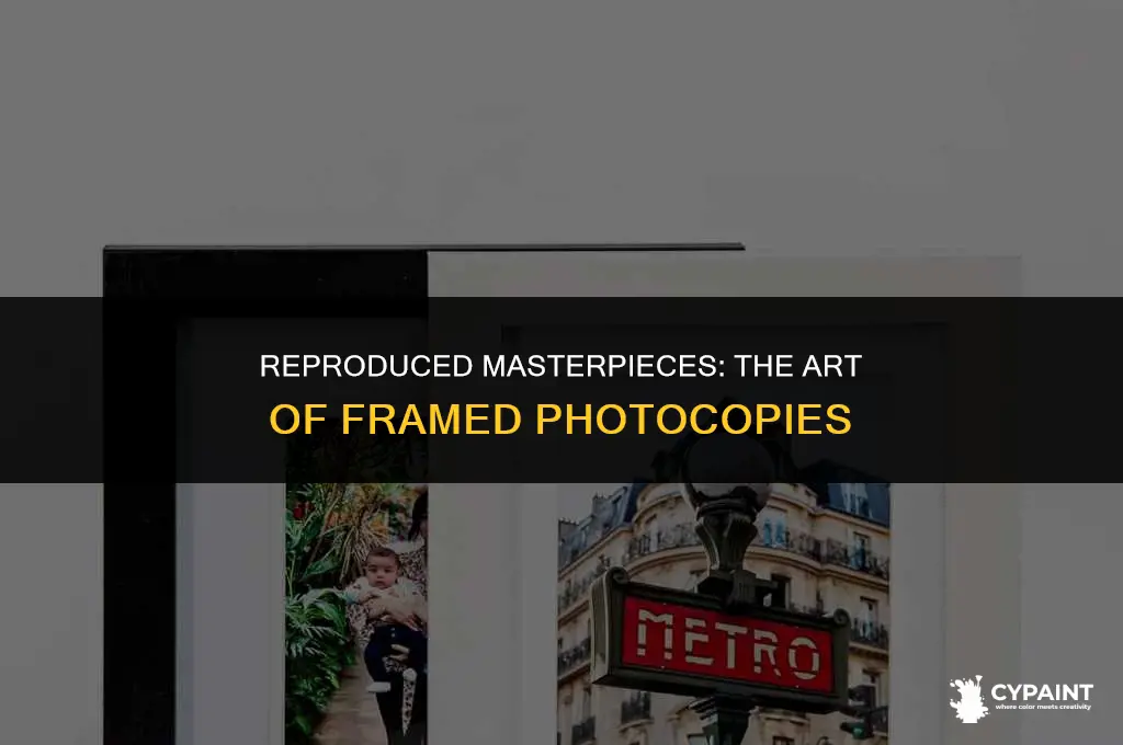 what do you call a framed photocopy of a painting
