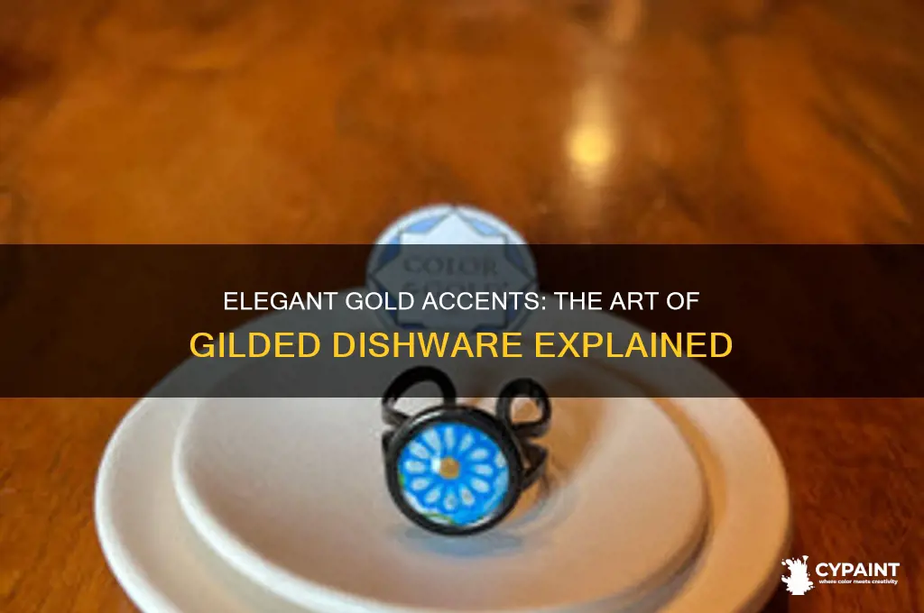 what do you call gold painting on dishes
