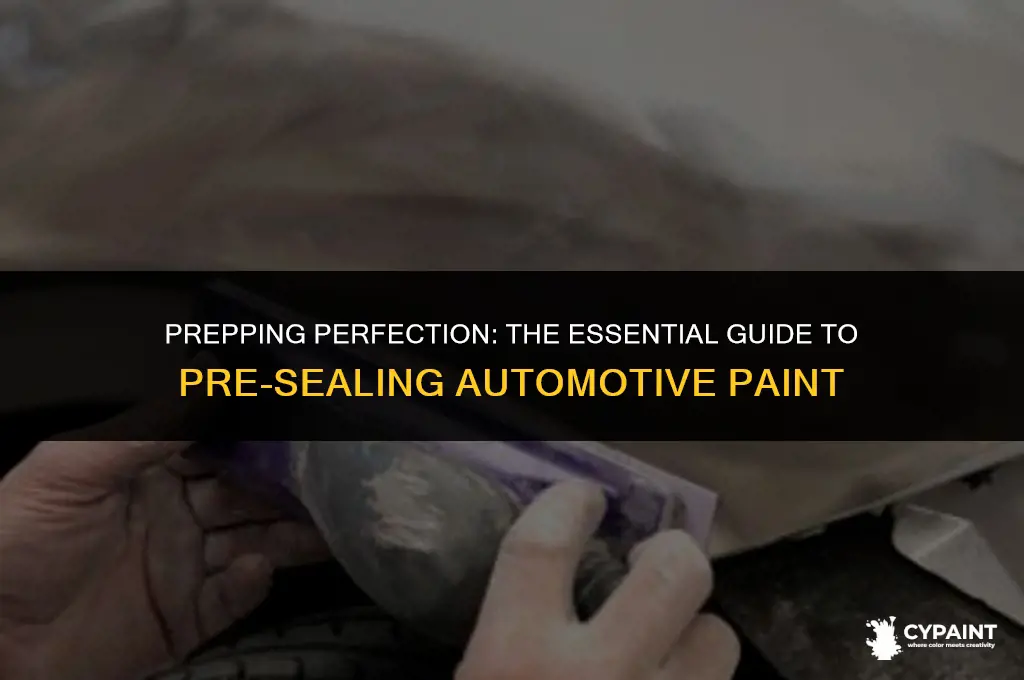 what do you call preparing automotive paint before sealing it