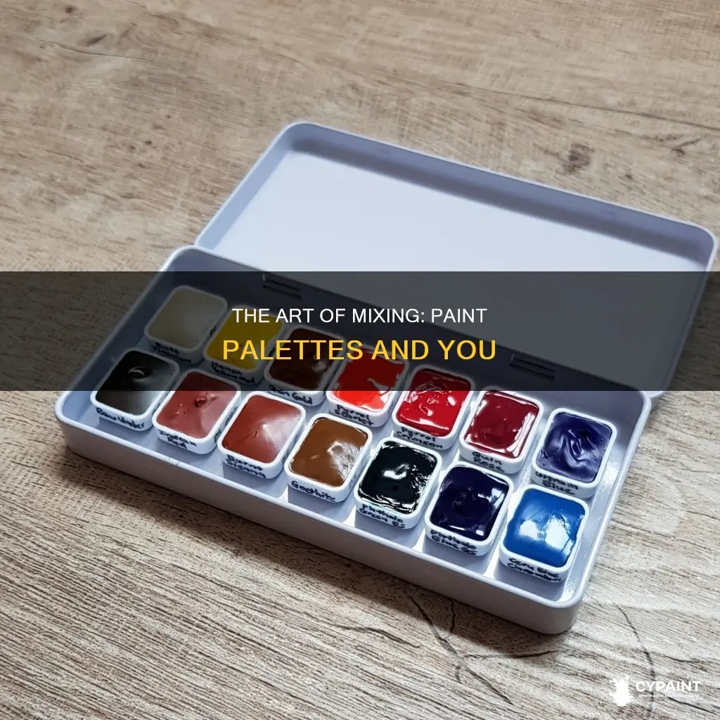 what do you call putting paint on a palete