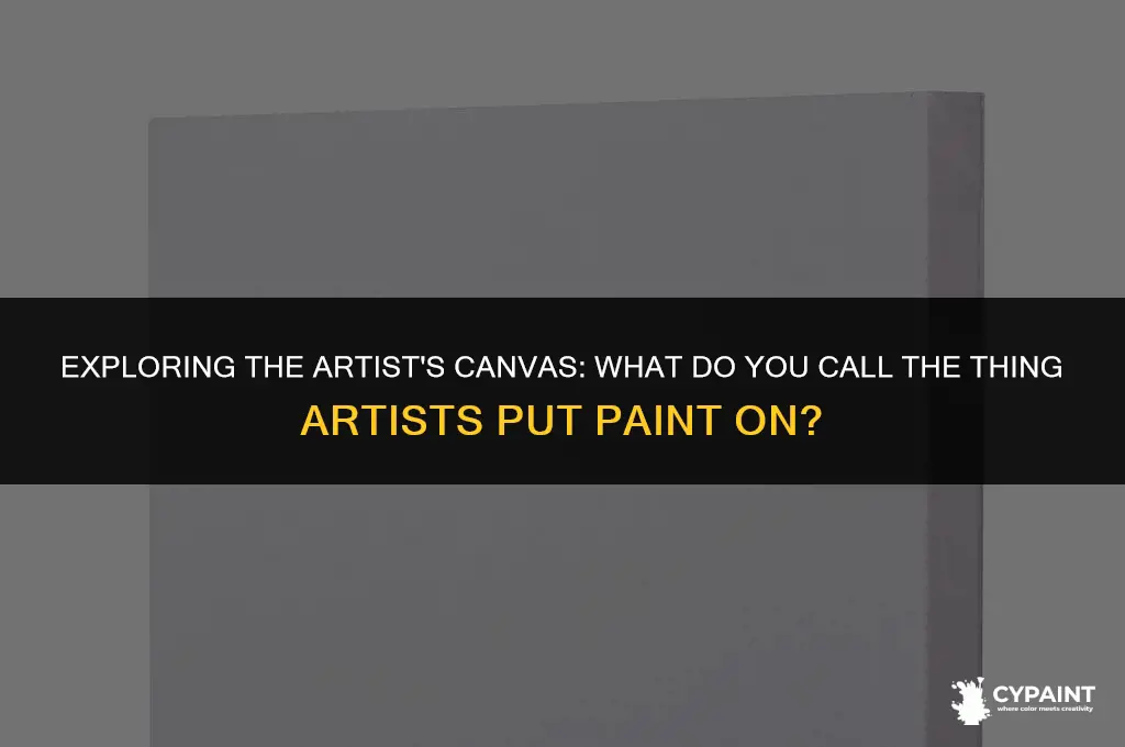 what do you call the thing artists put paint on