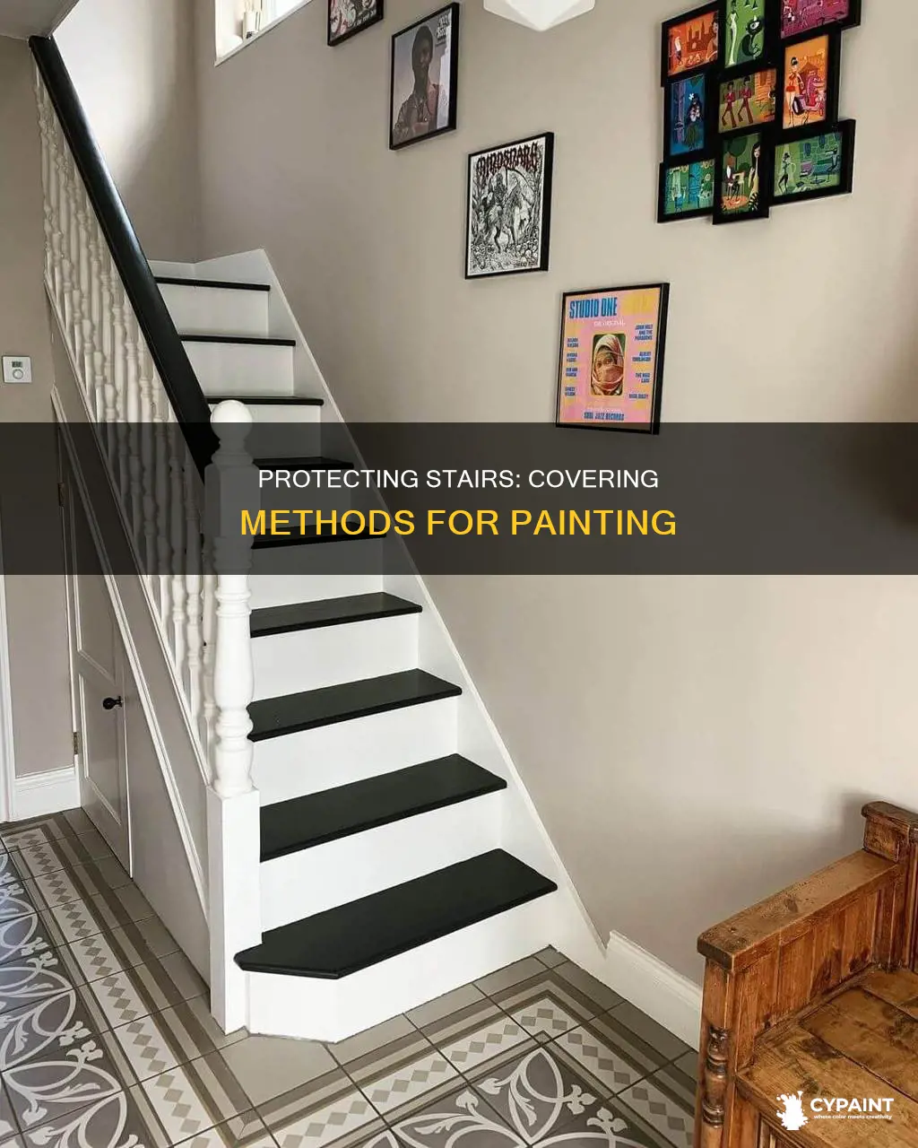 what do you cover stairs with when painting them