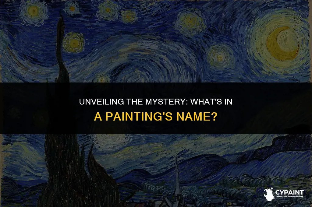 what do you do to the name of a painting