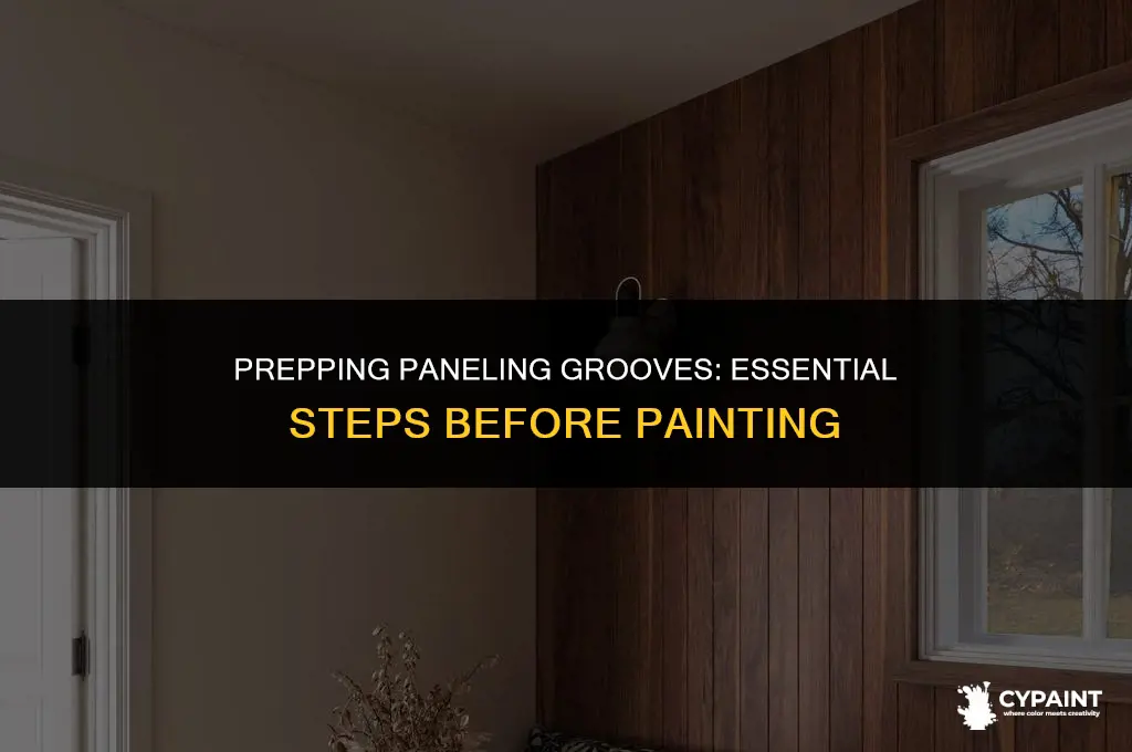 what do you fill paneling groves with prior to painting