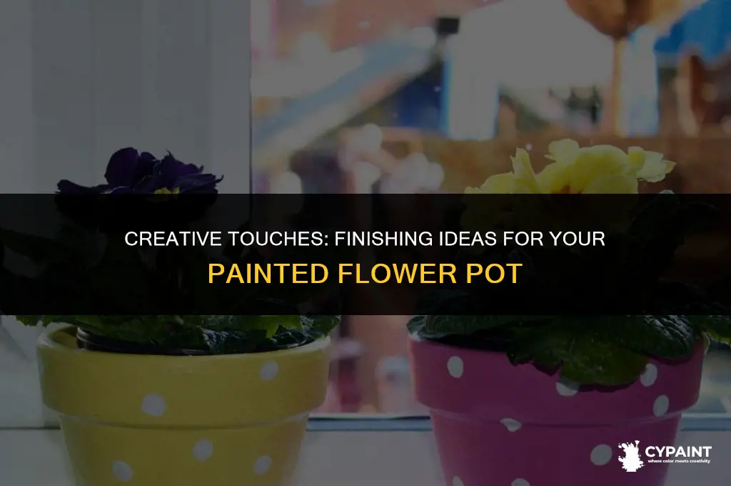 what do you finish over a painted flower pot ideas