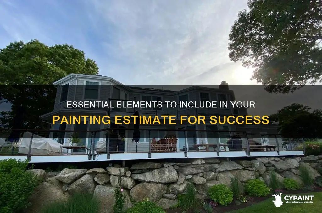 what do you include on a painting estimate