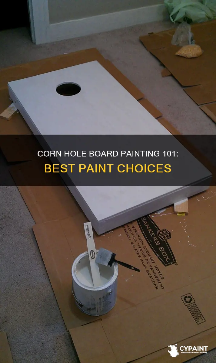 what do you paint a corn hole board with