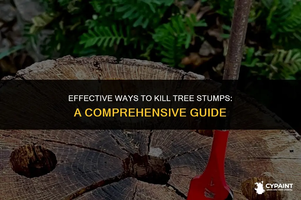 what do you paint on tree stumps to kill them