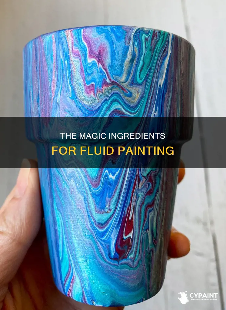 what do you put in paint for fluid painting