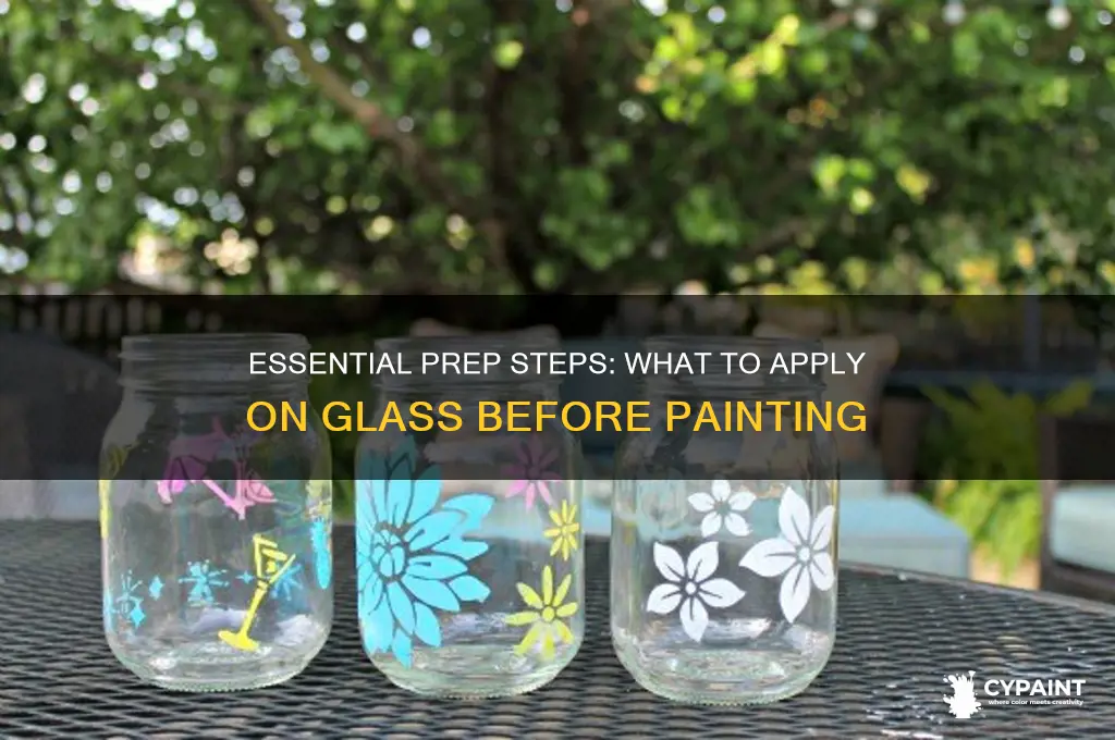 what do you put on glass before painting
