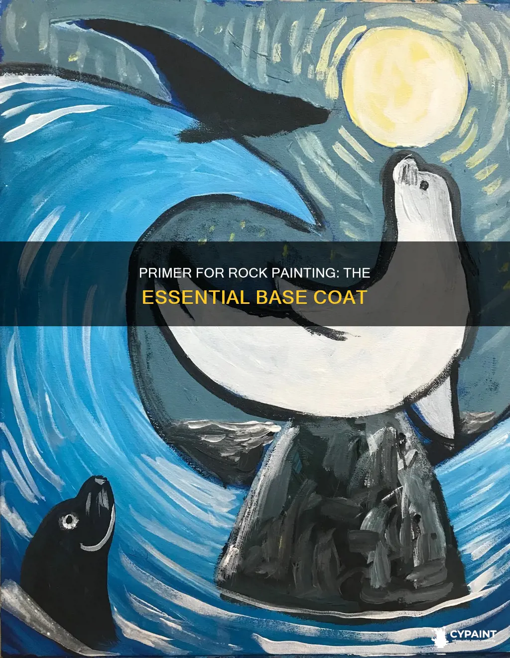 what do you put on rocks before painting them