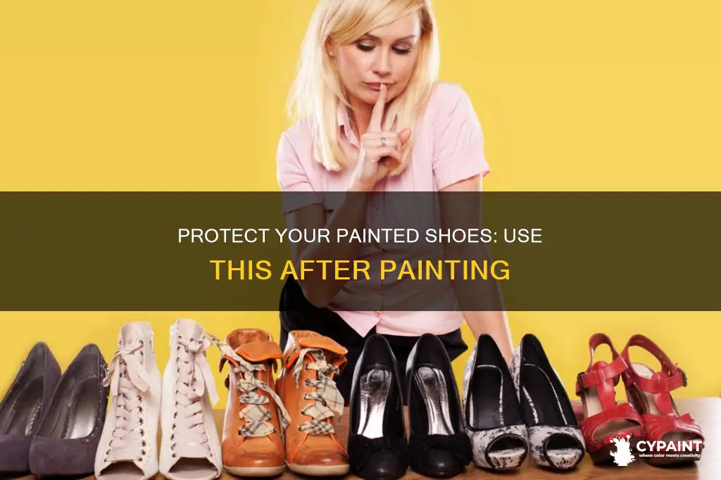 what do you put on shoes after painting them