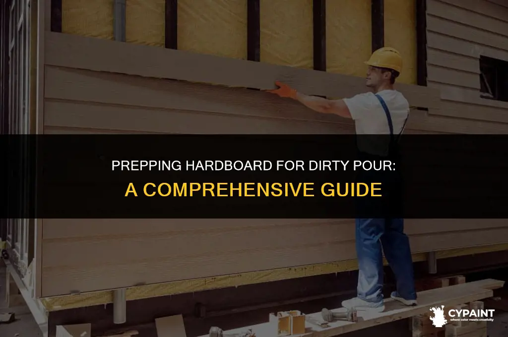 what do you seal hardboard with before dirty pour painting