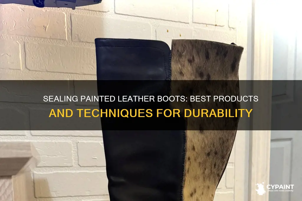 what do you seal painted leather boots with