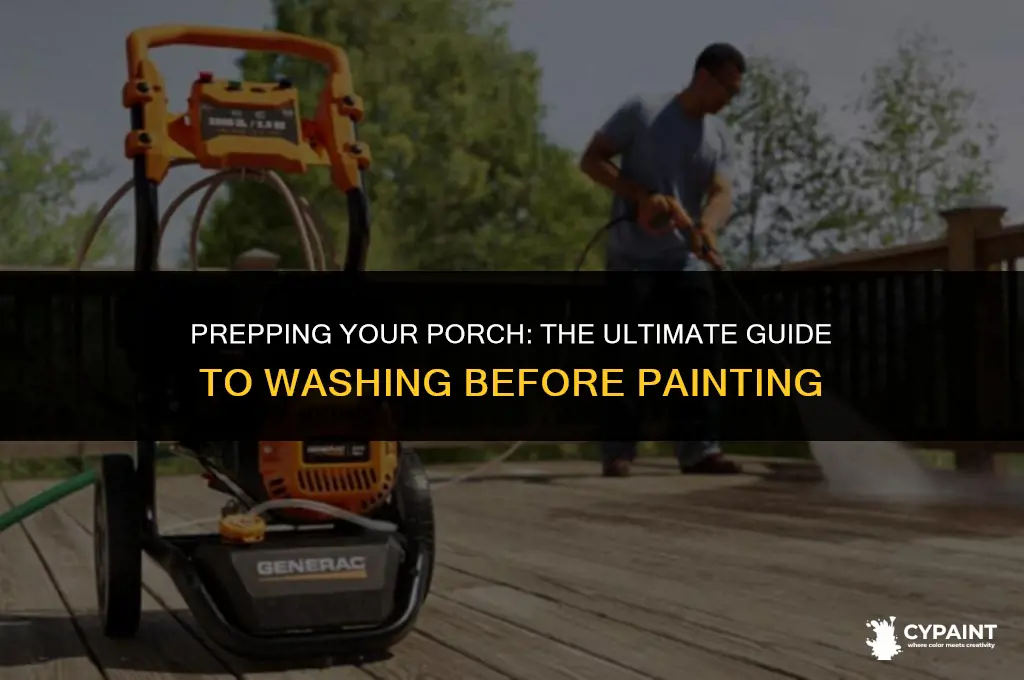 what do you wash your porch with before you paint