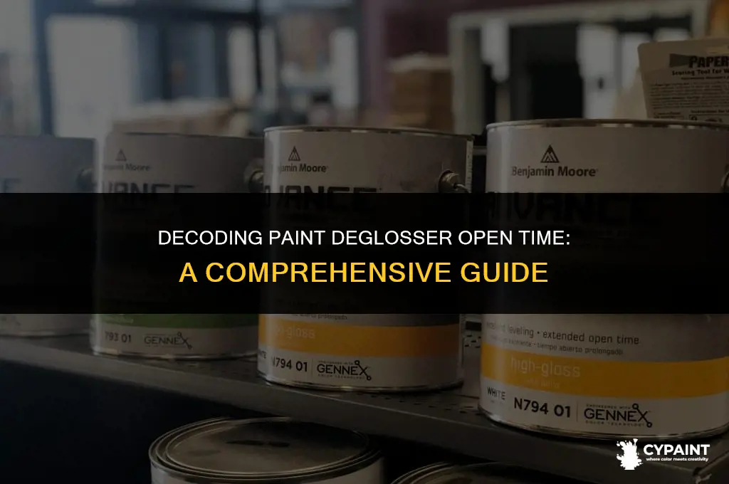 what does 10 day open time mean on paint deglosser