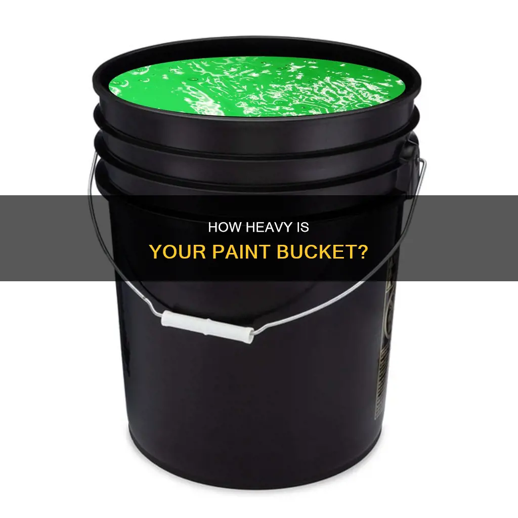 what does a 5 gallon bucket of paint weigh