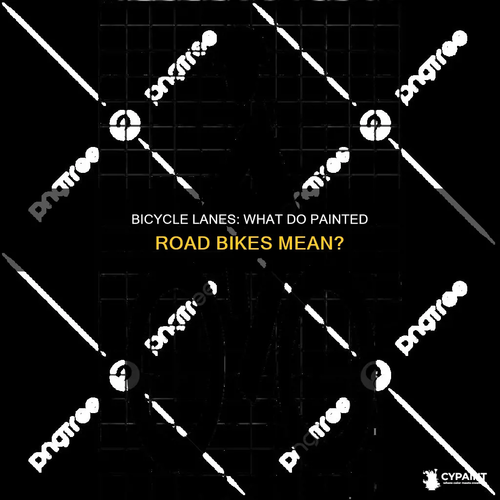 what does a bicycle painted on the road mean