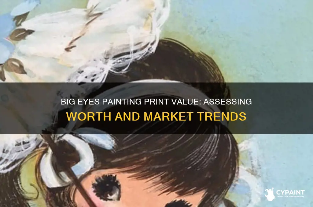what does a big eyes painting print worth