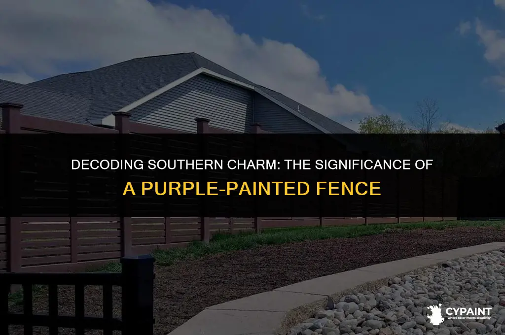 what does a fence painted purple mean in the south