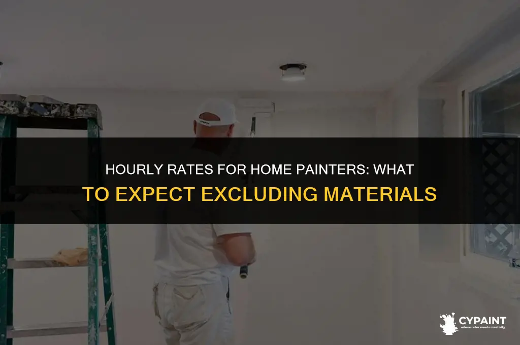 what does a home painter cost per hour excluding materials