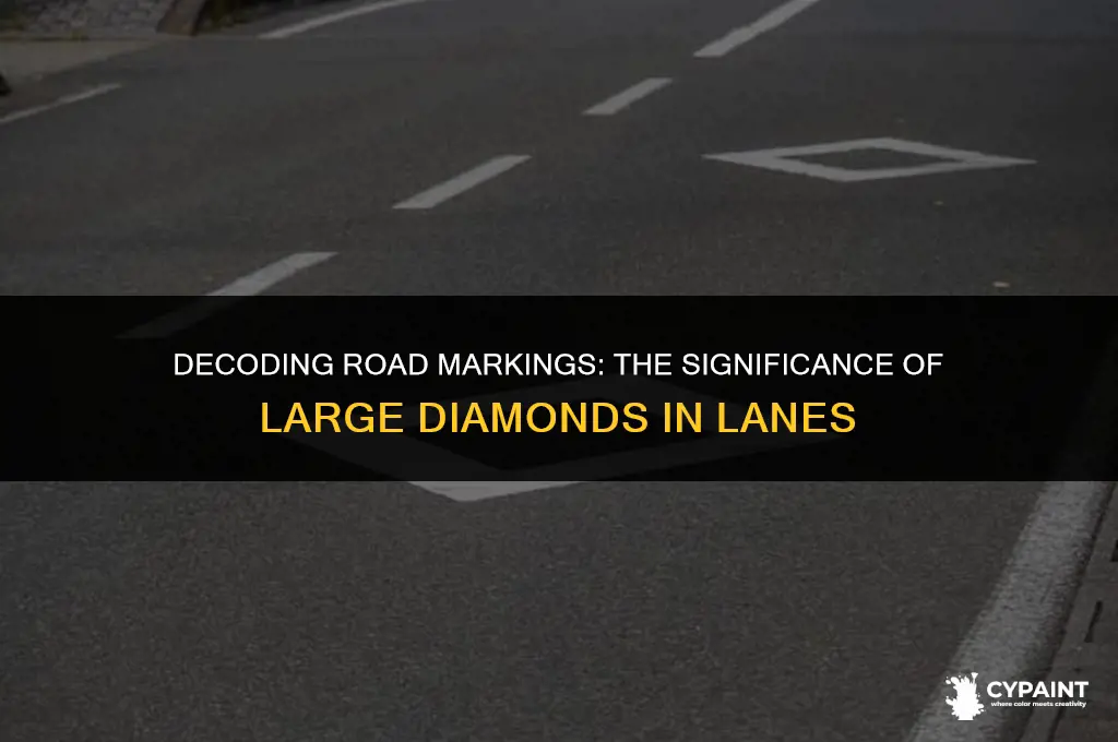 what does a large diamond painted in a lane mean