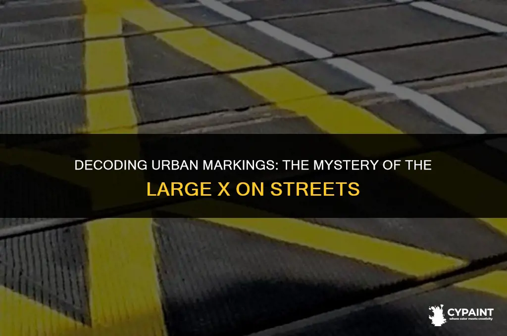 what does a large x painted on a street mean