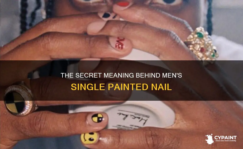 what does a man with 1 painted fingernail mean