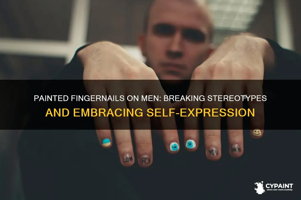 what does a man with painted fingernail mean