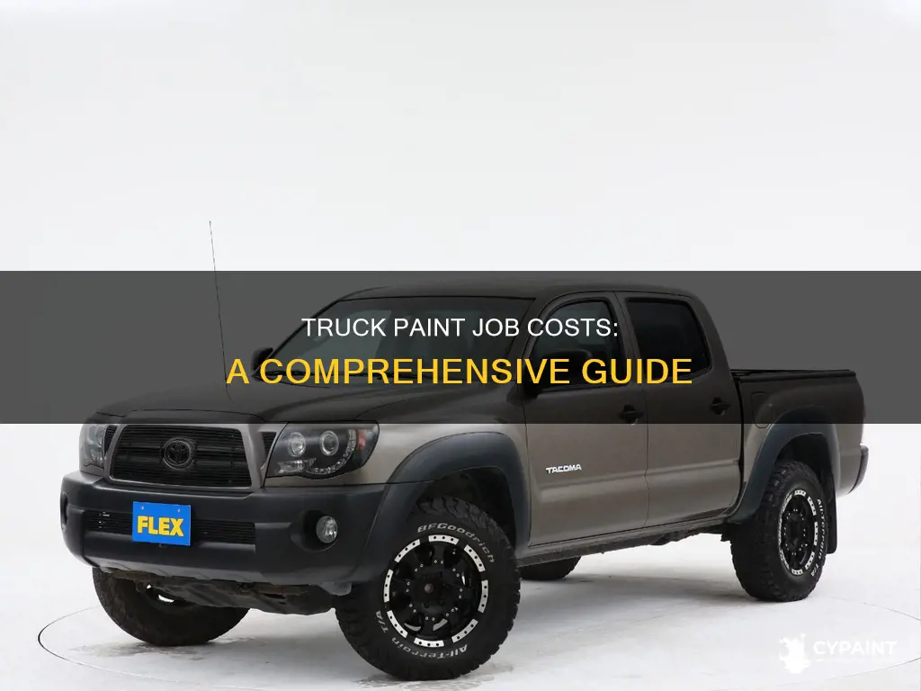 what does a paint job cost for a truck