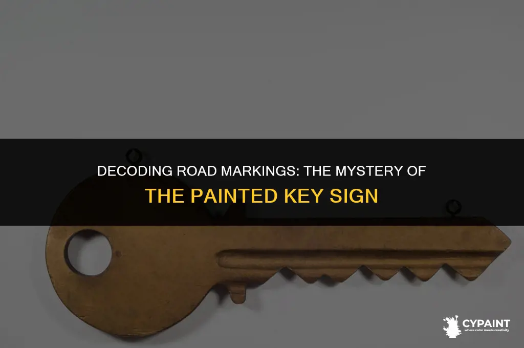 what does a painted key sign mean on a highway