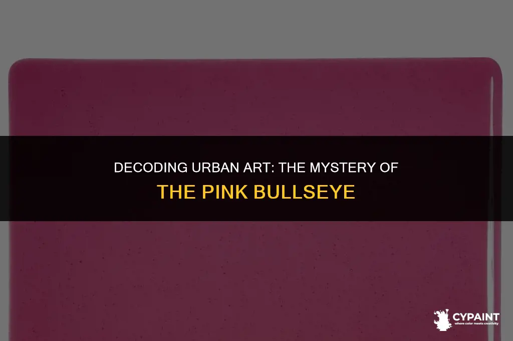 what does a pink bullseye painted on the street mean