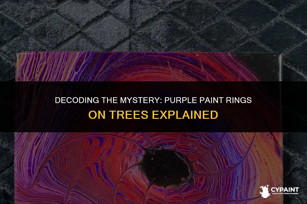 what does a purple paint ring around a tree mean